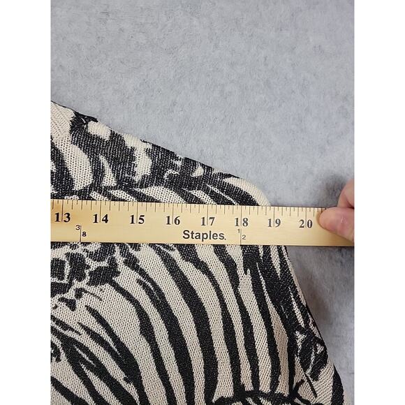 Coldwater Creek Black Ivory Knit Dolman Sleeve Button Up Sweater Women's Plus 3X - Picture 11 of 13